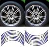 16pcs Auto Wheel Rim Reflective Modified Decals Self-Adhesive Car Stickers Motorcycle Wheel Hub Modification Stickers