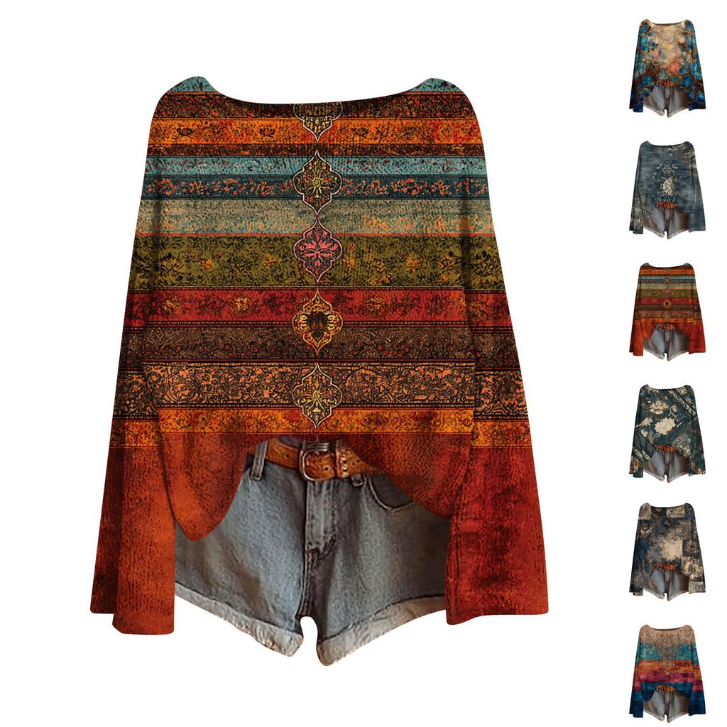 Women's Round Neck Lightweight Sweater Casual Long Sleeve Knit Pullover