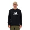 New Balance Stacked Logo Crew Sweatshirt Size XL Men's (MT41500) Black,
