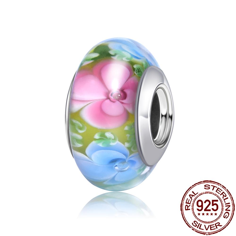 New Designer Charms Copper Colorful Murano Glass Beads Suitable For Genuine Fashion Bracelet Necklace Diy Jewelry