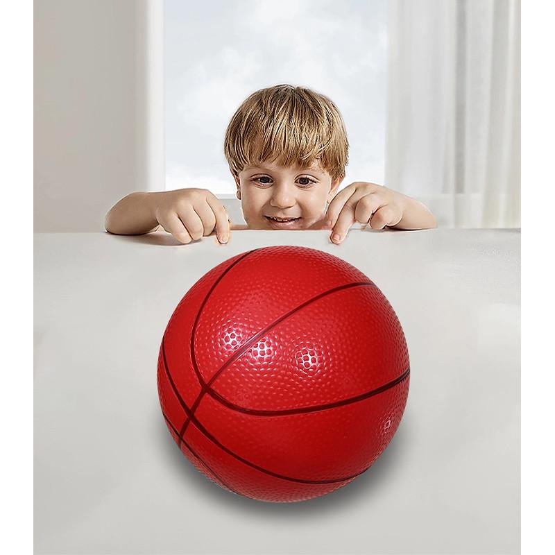 Soft Pvc Infant Baby Grabbing Small Basketball Inflatable Elastic Toy Ball 12cm For Children