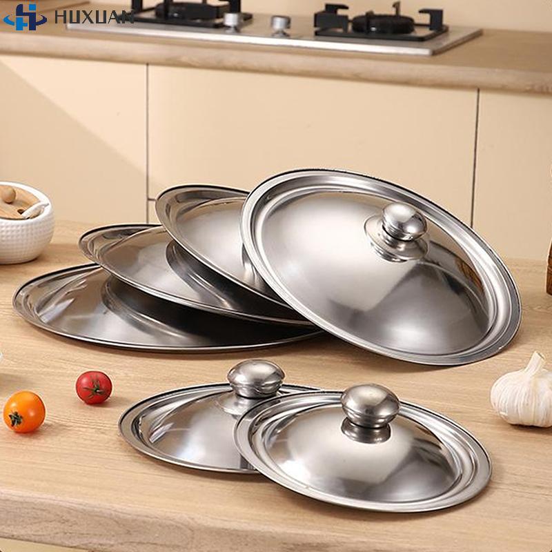 10-32Cm Stainless Steel Round Pot Lid Universal Replacement Frying Pan Cover Smooth Edge Dishwasher Safe For Skillet Wok Pot