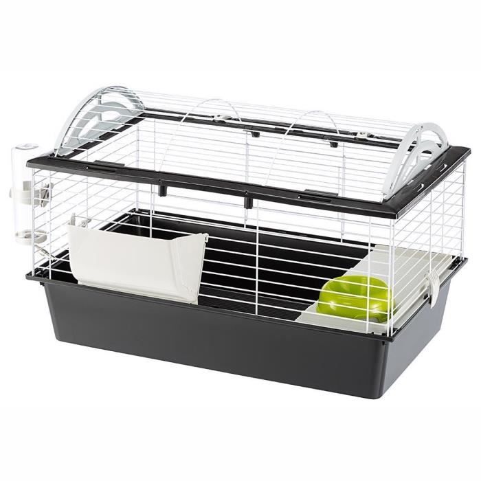 Cage cobaye ou lapin - FERPLAST - CASITA 80 - 78 x 48 x h 50 cm - Noir