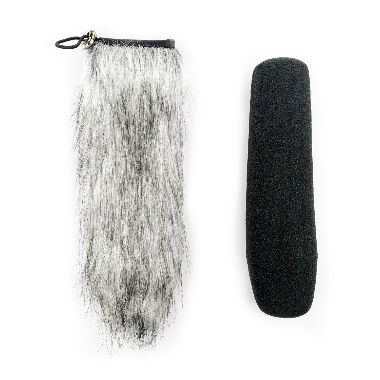

[CRSHIP] 2-Piece Wind JammerWindscreen Set for Gun Microphones, Outdoor Muff, Windproof and Soundproof (15cm)