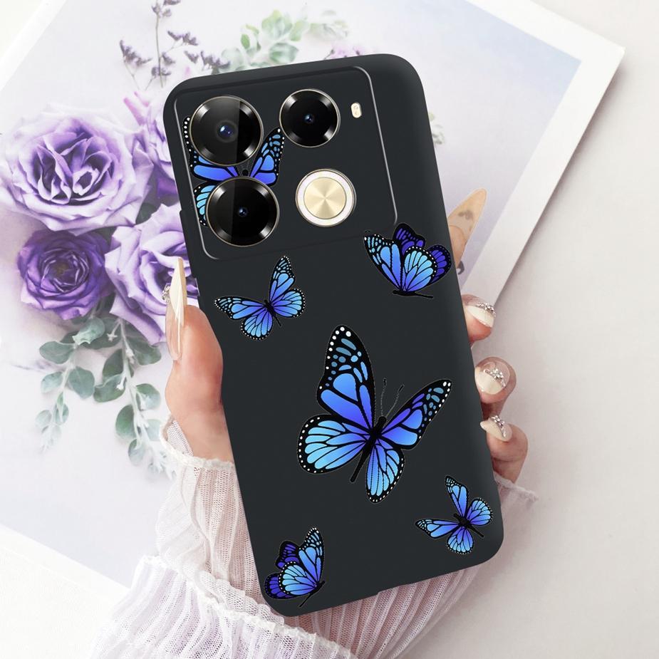 Für Infinix Note 40 40X 5G Hülle X6852 Neue Schmetterlingsbemalte Abdeckung Weiche Silikonhülle Für Infinix Note 40 Pro Plus Note40 X Hülle