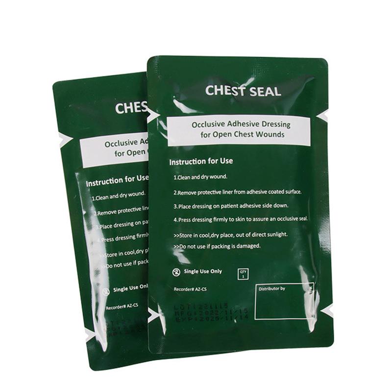 Vent Chest Seal Occlusive Adhesive Dressing For Open Chest Wounds Care Survival Emergency Trauma Sticker First Aid Patch