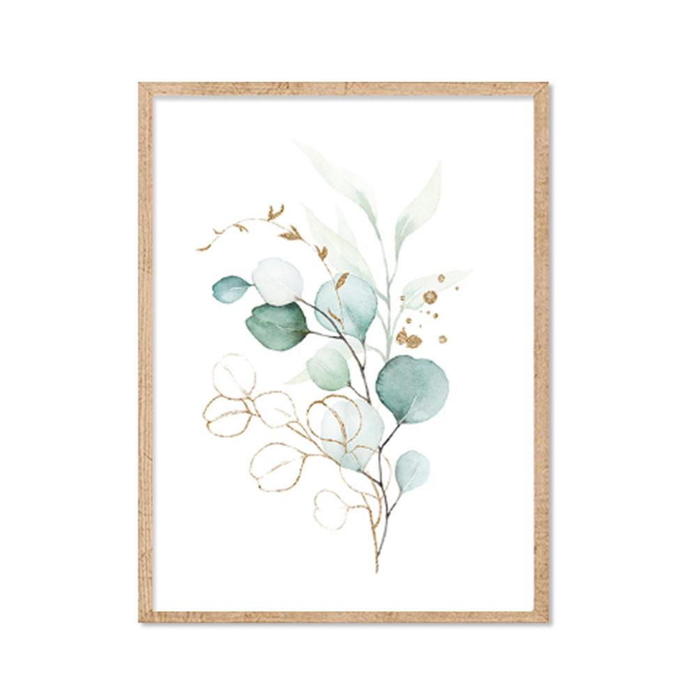 

2 шт. Бохо акварельные цветы зеленые листья холст картины постеры настенные художественные принты минималистская картина гостиная домашний декор 40x60cm No Framed