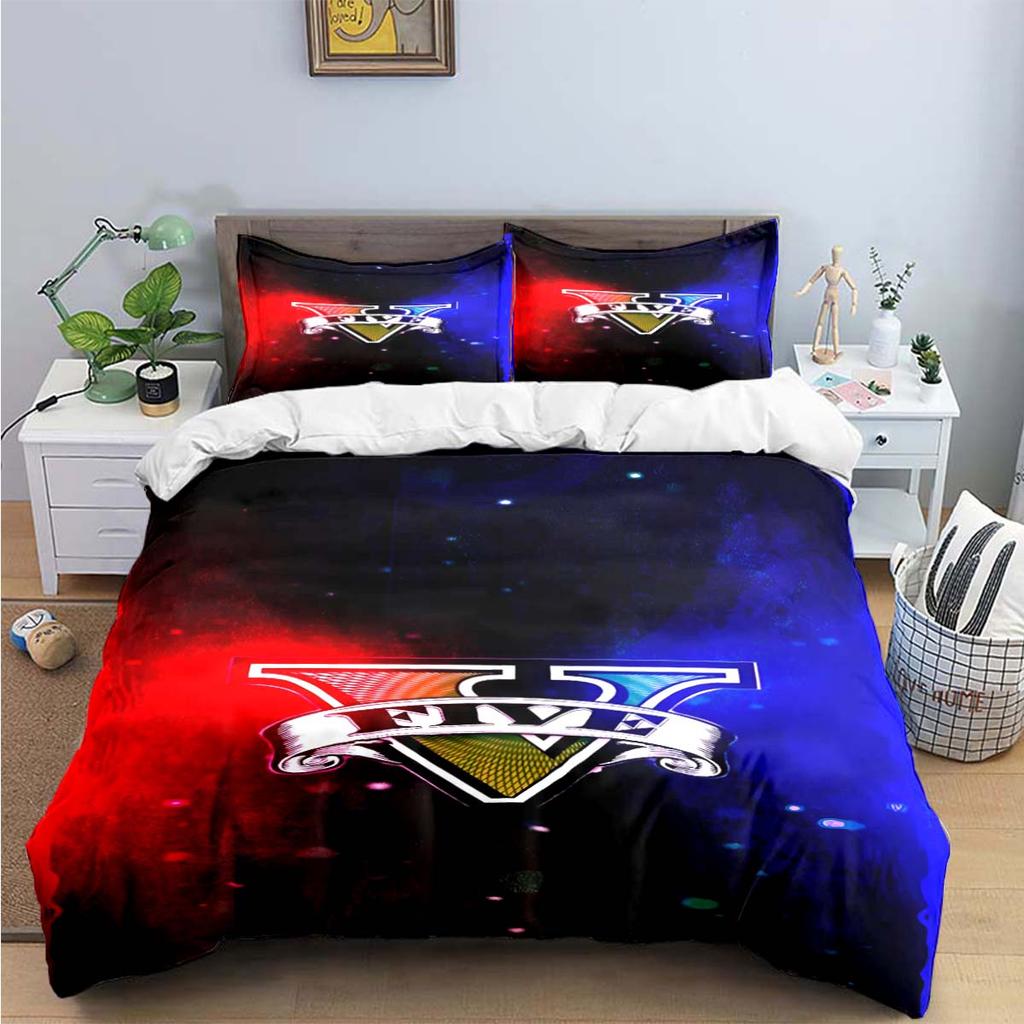 Fashion Classic Exciting Game G-GTA Print Bedding Sets Bed Supplies Set Duvet Cover Bed Comforter Set Bedding Set Luxury Gift