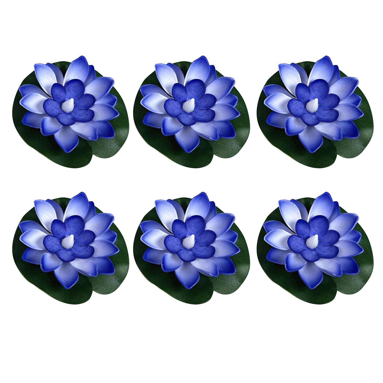 

6 водонепроницаемых плавающих светильников, светодиодные плавающие светильники для бассейна на батарейках для свадеб, юбилеев и украшения сада One Size синий