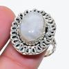 Natural Moonstone Gemstone Handmade 925 Sterling Silver Jewelry Ring Size 7 AR-17911
