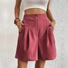 2025 Summer Women's High-Waisted Elegance: European & American Commuter Wide-Leg Shorts