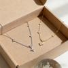 Inlaid Zircon Four-leaf Flower Chain Necklace Women Niche Light Luxury Stainless Steel Tassel Clavicle Choker Fashion Jewelry