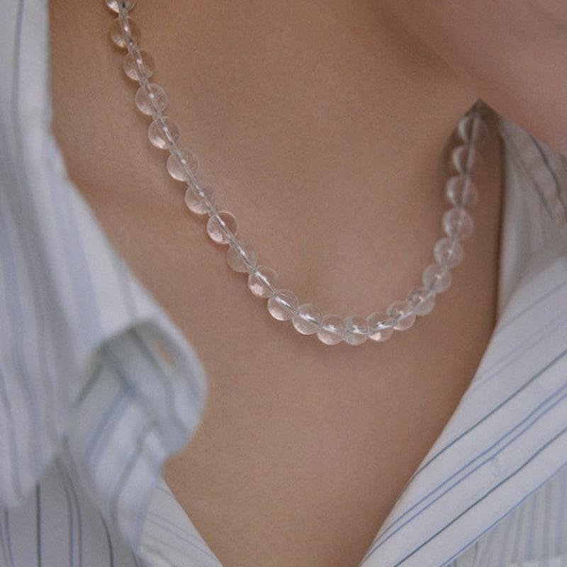 COLLECT SYNERGY classic white quartz necklace