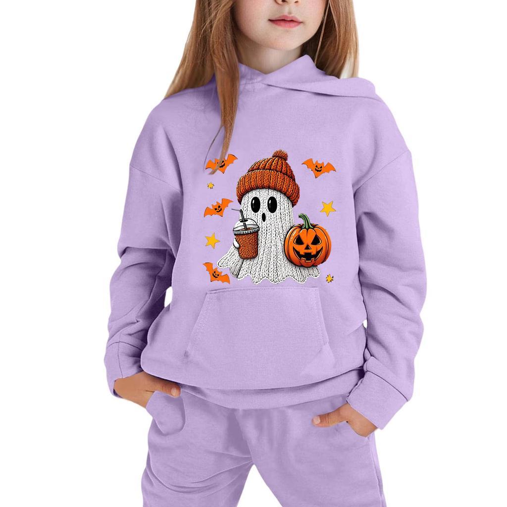 Children's Hoodie with Halloween Print for Casual Wear