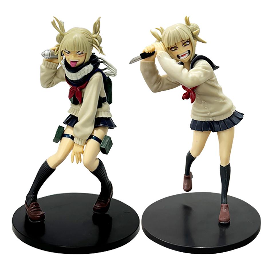 My Hero Academia Anime Figure Shining Charm Toga Himiko Uniform Battle Version Collection Character Model Gifts PVC Poseable Articulated Scale
