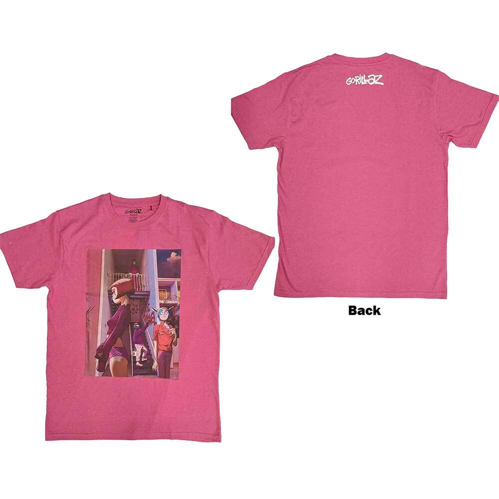 Gorillaz The Static Channel T-Shirt Pink New Unisex T-Shirt S