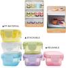 1SET Mini Freezer Storage Container Mini Food Storage Containers with Leak-proof Lids Sauce and Condiment Container