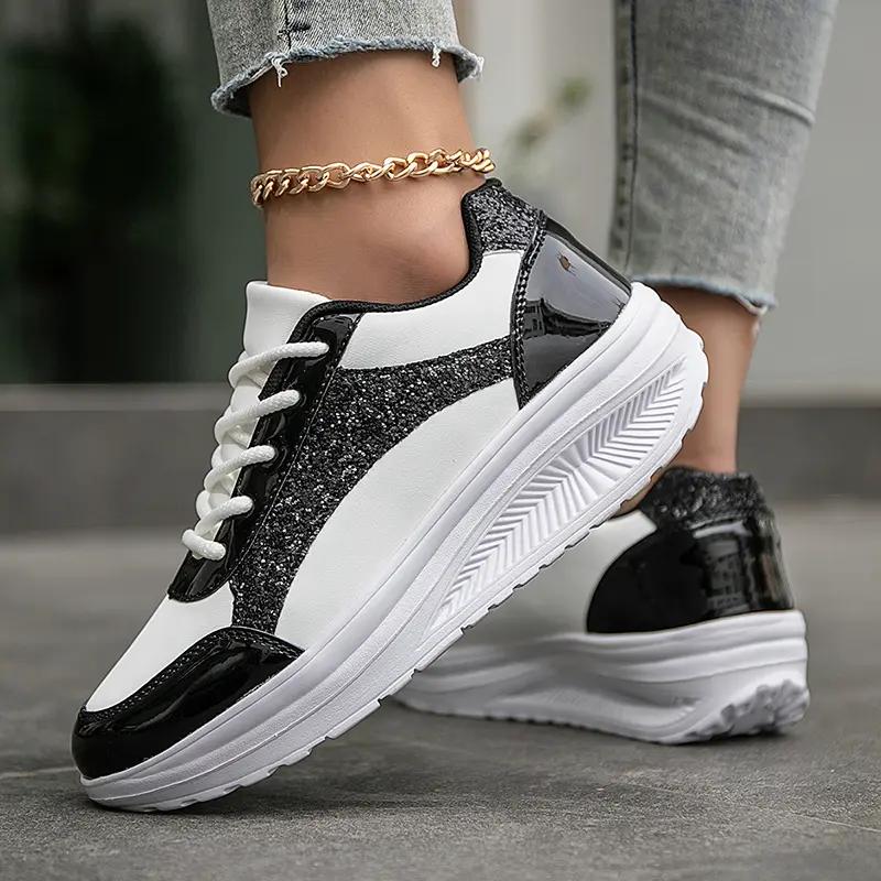 Summer New Brand Women's Breathable Sneakers Outdoor Thick Bottom Anti Slip Trendy Luxury Casual Sports Board Shoes