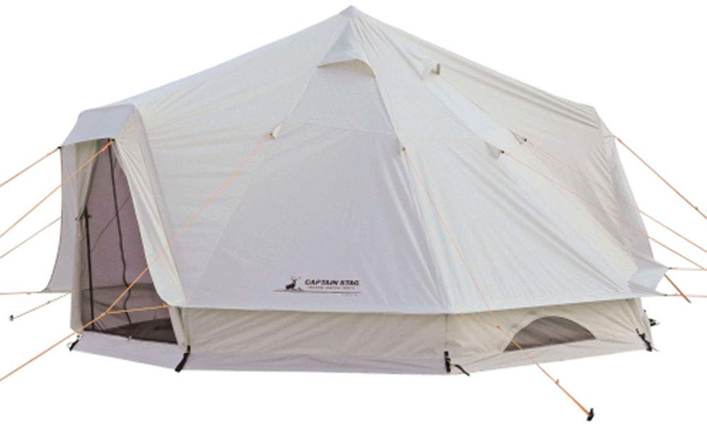 

Палатка CAPTAIN STAG одностоечная палатка DX Octagon 400UV 400 x 400 x обработка В комплект входит сумка для переноски CS Classics [Размер H250 см] UV/PU UA-46 белый