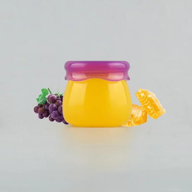 

1pc 5ml Portable Lip Gloss Empty Bottle Cute Honey Plastic Balm Container Jar Shaped Reusable with Small Spoon Refillable Hot