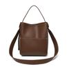 New Retro Solid PU Leather Women‘s Handbag Commute All Match Large Capacity Crossbody Bag Fashion Versatile Simple Shoulder bag