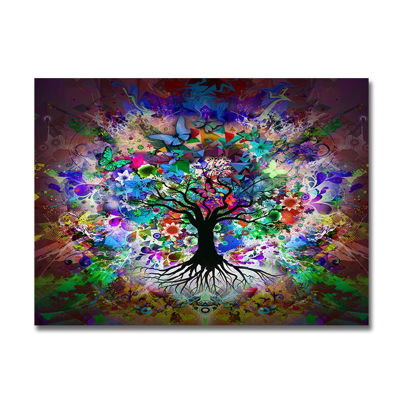 

Абстрактное красочное Древо жизни Густава Климта, скандинавский пейзаж, настенный художественный холст, постер и принты, изображение для домашнего декора 70x120 No Frame