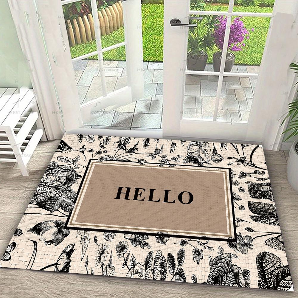 

Leopard Print Welcome Entrance Doormat Washable Indoor Outdoor Carpet Hallway Bath Rug Home Decoration Carpet 40cm x 60cm