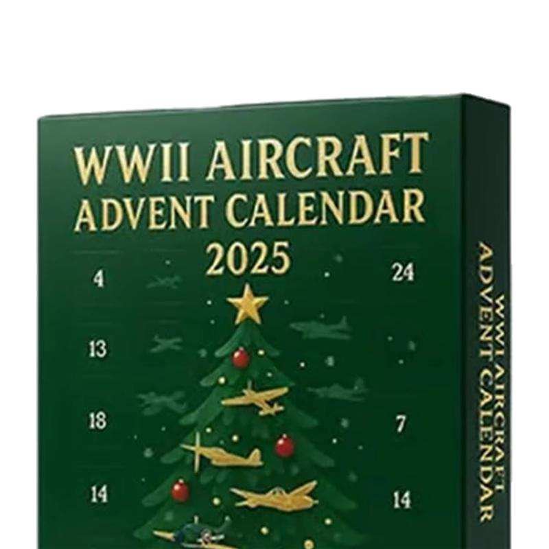 Xmas Countdown Calendar Aircraft 24 Days Christmas Countdown Calendar With 2D Acrylic Warbirds Advent Calendar