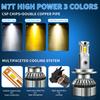 H11 High Power Three-color LED Headlight Double Copper Tube 120W Car Light Led12V Car 24V Truck H7H4