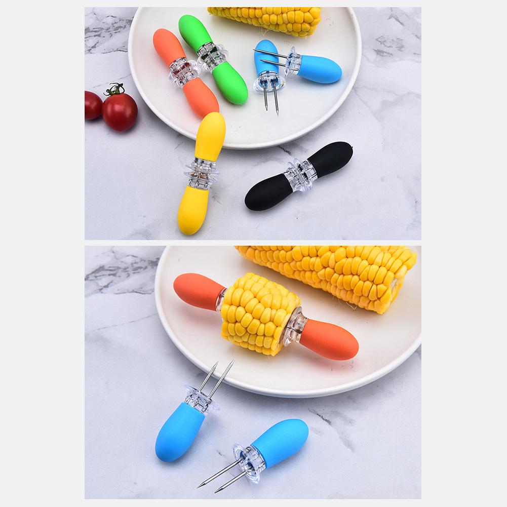 Stainless Steel Corn Needle Corn Fork Corn Insertion Barbecue Fork BBQ Creative Kitchen Tool
