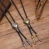 Crow Skull Cowboy Braids Rope Bolo Tie Shirt Collar Necktie Jewelry Necklace