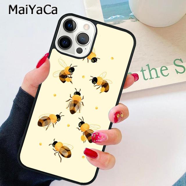 Bees Phone Case Cover For iPhone 17 Air 13 14 16 16e 15 pro max plus 11 12 shell  coque