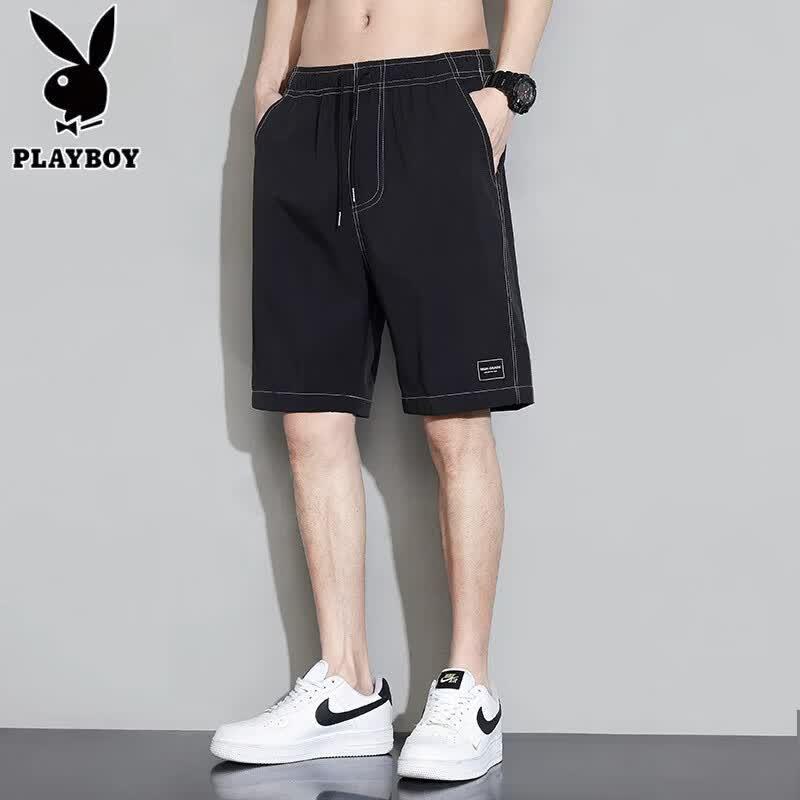 Playboy Men s Ice Silk Loose Fit Casual Shorts M