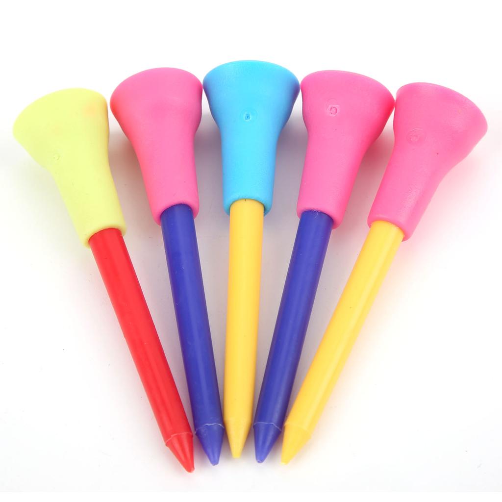 5 PcsPack Golf Tees Plastic Ball Holder Rubber Cushion Outdoor Sports Training Accessories