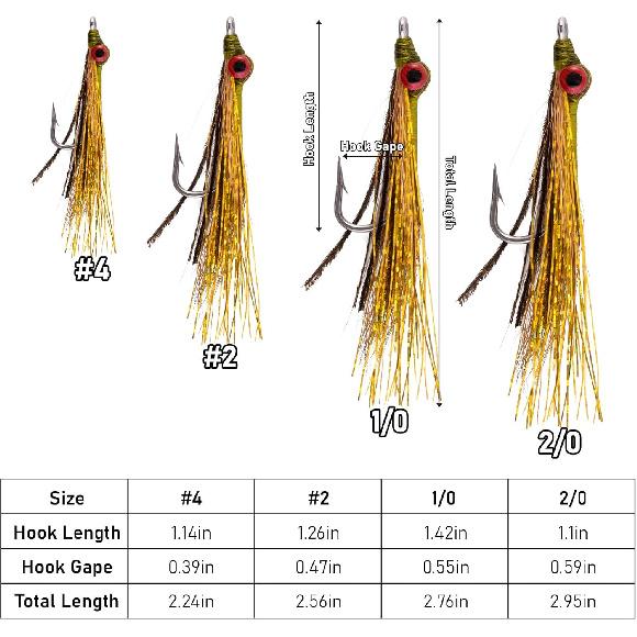 Dr.Fish 6 Pack Clouser Minnow Fishing Flies Streamer Hand Tied Bass Fly Fishing Lure Artificial Baitfish Smallmouth Saltwater Freshwater Striper