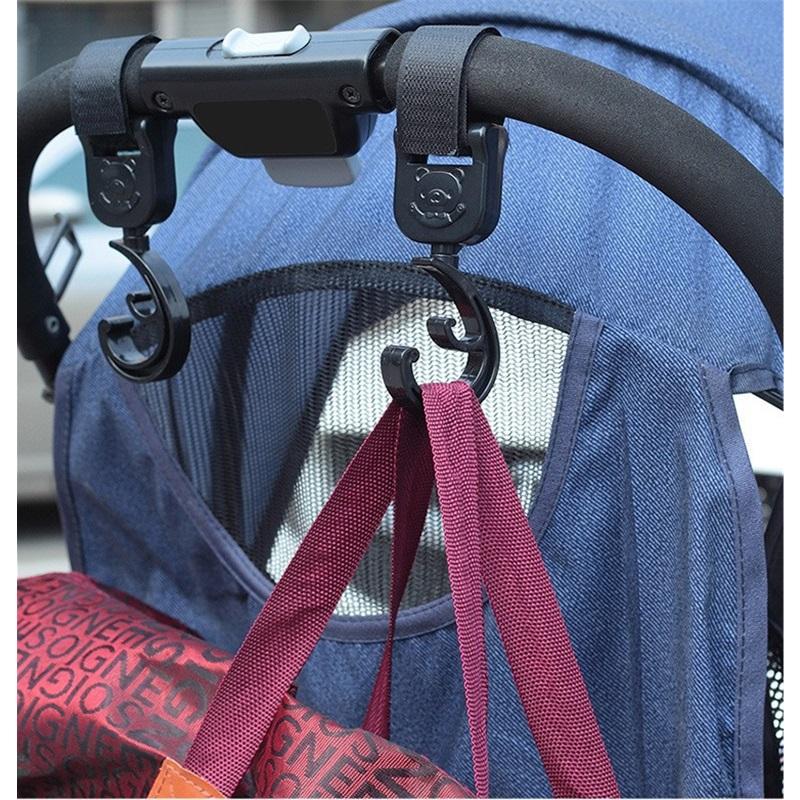 Baby Safety Stroller Umbrella Car Nylon Strap 2 Hook Combination Hooks For Infant Pushchair Double Ring Buckle Hooks Set Of 1 2 Or 4 Hooks