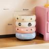 12L Doughnut Shape Wastebasket with Lid Wheel Recycle Bin Bedroom Living Room Kitchen Garbage Cube Cream Wind Cute Trash Can