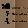 Wall Cute Decoration 1pc Black Cartoon Mouse Love Heart Vinyl Art Wall Sticker Skirting Decal Household Decor Accessories