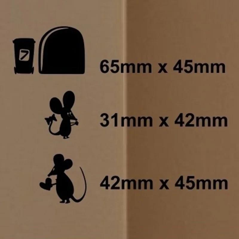 Wall Cute Decoration 1pc Black Cartoon Mouse Love Heart Vinyl Art Wall Sticker Skirting Decal Household Decor Accessories