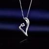 925 Sterling Silver Jewelry Simple Love Heart Pendant Necklace for Women Wedding Party Jewelry for Girls Friend Gift