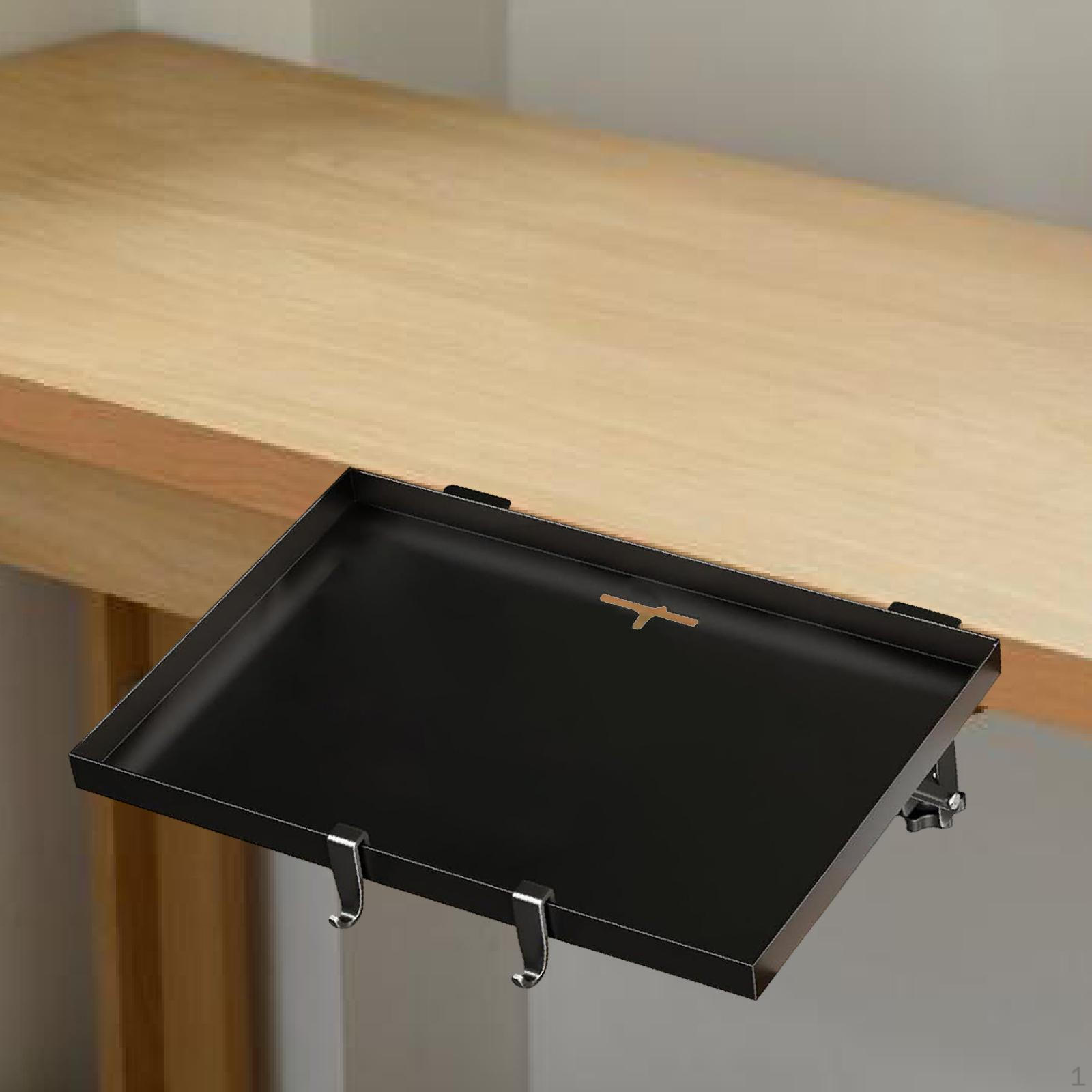 

Прикроватная полка Прикроватный столик Поднос Экономия места Легкая установка Кронштейн Модный органайзер чёрный