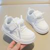 Spring and autumn new children's white sneakers, boys' sports shoes, lightweight girls' casual sneakers, soft-soled baby shoes