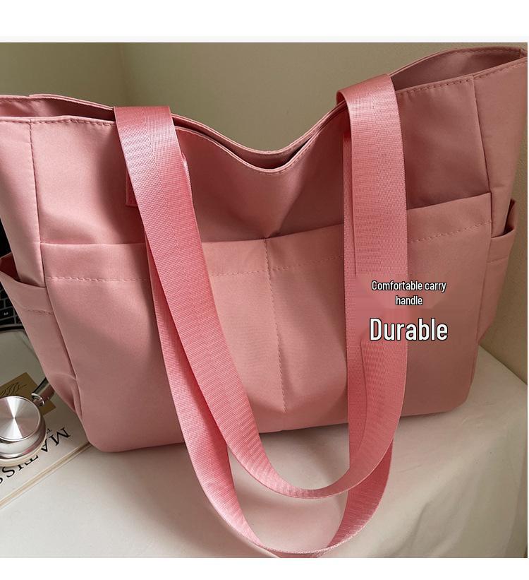 Women's Minimalist Commuter Canvas Tote: Lightweight, Versatile, Large-Capacity Shoulder Bag