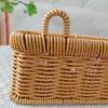 Cesto Portariposti da Parete di Grande Capacità in Plastica Effetto Rattan Organizer per Organizzazione Bagno e Cucina