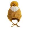 0-3Year Soft Baby Knitted Hat Solid Color Beanie Hats Windproof Winter Hat  Boys Girls