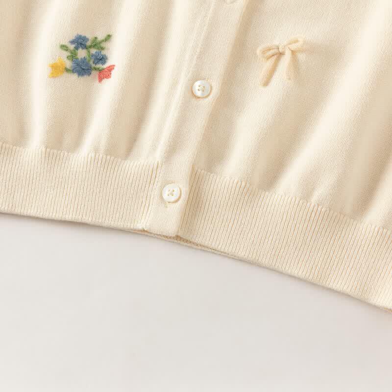 DAVE&BELLA Girls' Anti-Static Knit Cardigan