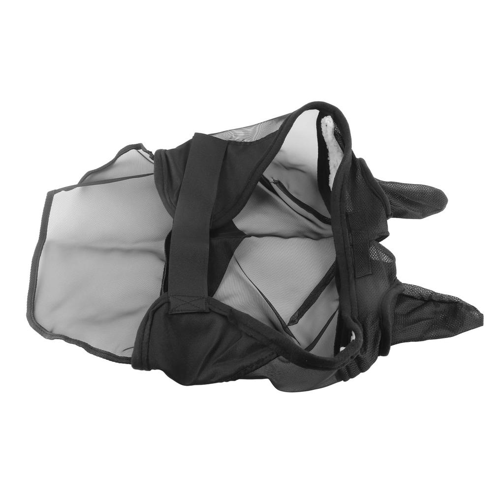 Mască de protecție împotriva muștelor pentru cal, respirabilă și confortabilă, plasă moale, mască de protecție împotriva muștelor cu nas lung și urechi pentru calL