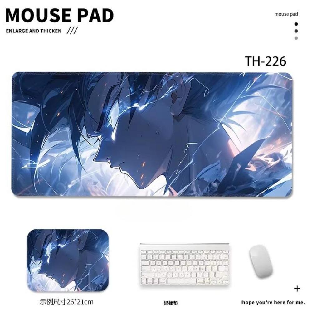 2D Cosplay Leather Mouse Pad Dragon Ball Anime E-sports Game Mouse Keyboard Table Pad Boys Advanced Non-slip Waterproof Mouse Pad