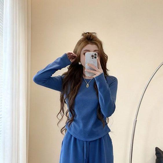 2026 Trendy German Velvet Lazy Style Top & Sweatpants Set for Outerwear