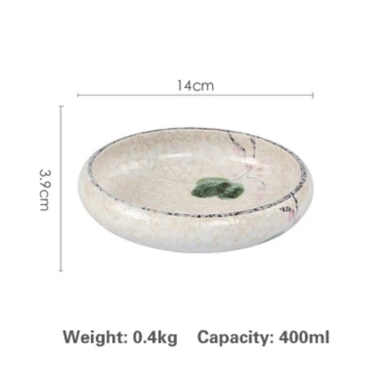 14cm  sell Creative retro ceramic sushi dishes tray Sauce Chili pepper snacks small dishes gold plates set dinner dishes sets